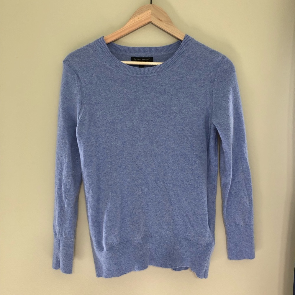 Banana Republic ice blue sweater.